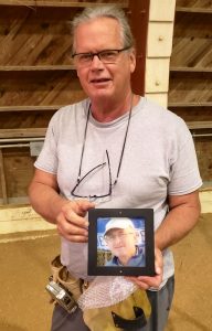 Jeff with the picture of Terry Plemons